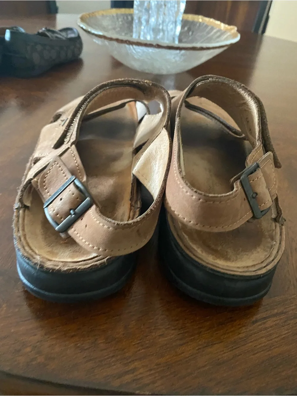 Finn Comfort Toro Leather Sandals Tan Made Germany Size 47 Euro. Size 13 US